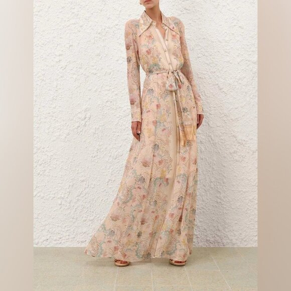 NWOT !Zimmermann Rebellion Pussybow Shirt Dress - Picture 2 of 11